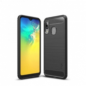 Hoesje voor Samsung Galaxy A20e Mofi Geborstelde Koolstofvezel