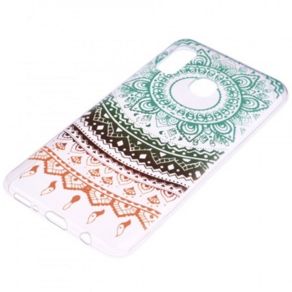 Hoesje voor Samsung Galaxy A20e Transparante Gekleurde Mandala