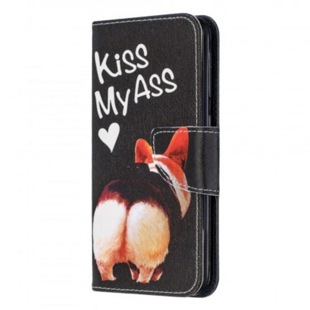 Leren Hoesje voor Samsung Galaxy A20e Kiss My Ass