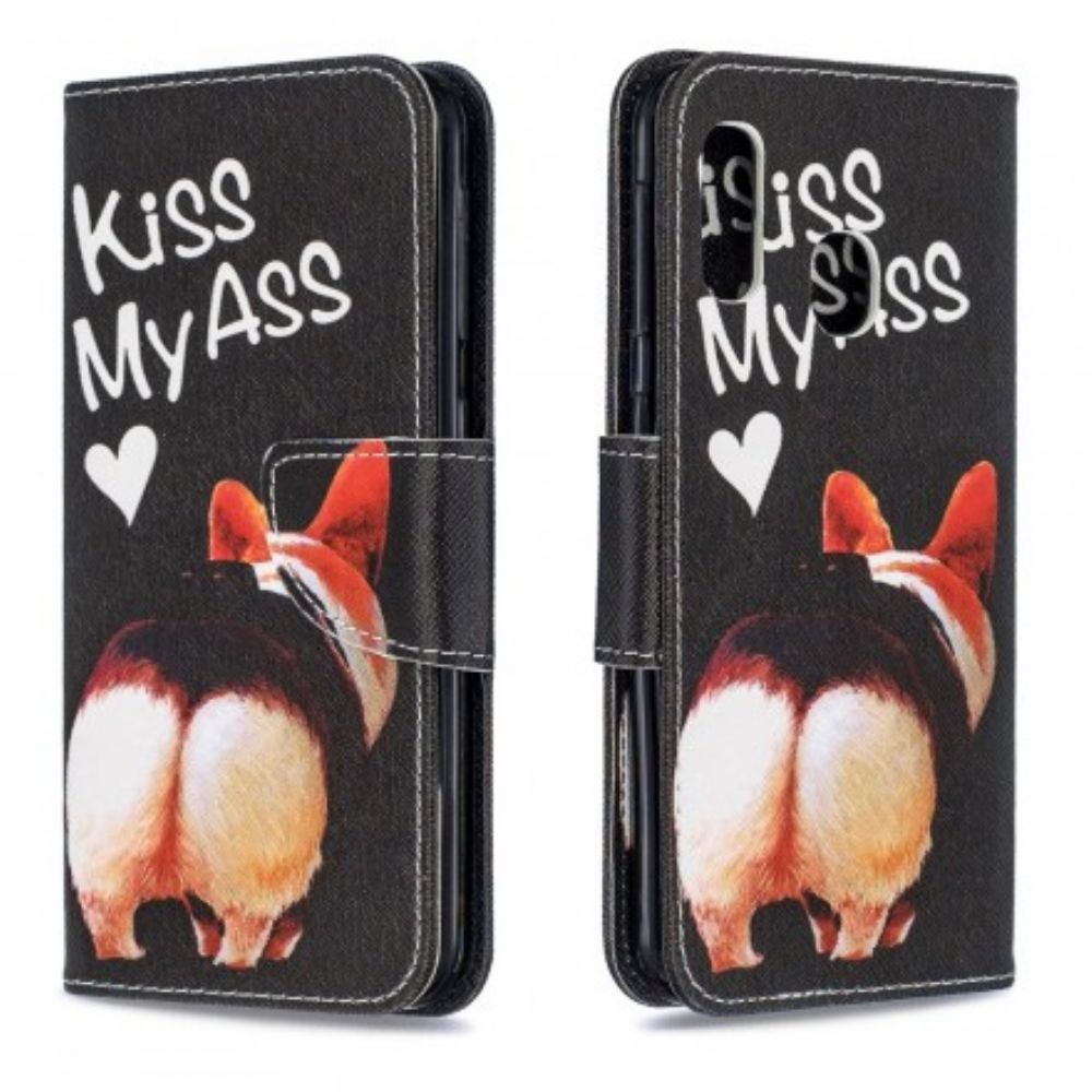 Leren Hoesje voor Samsung Galaxy A20e Kiss My Ass