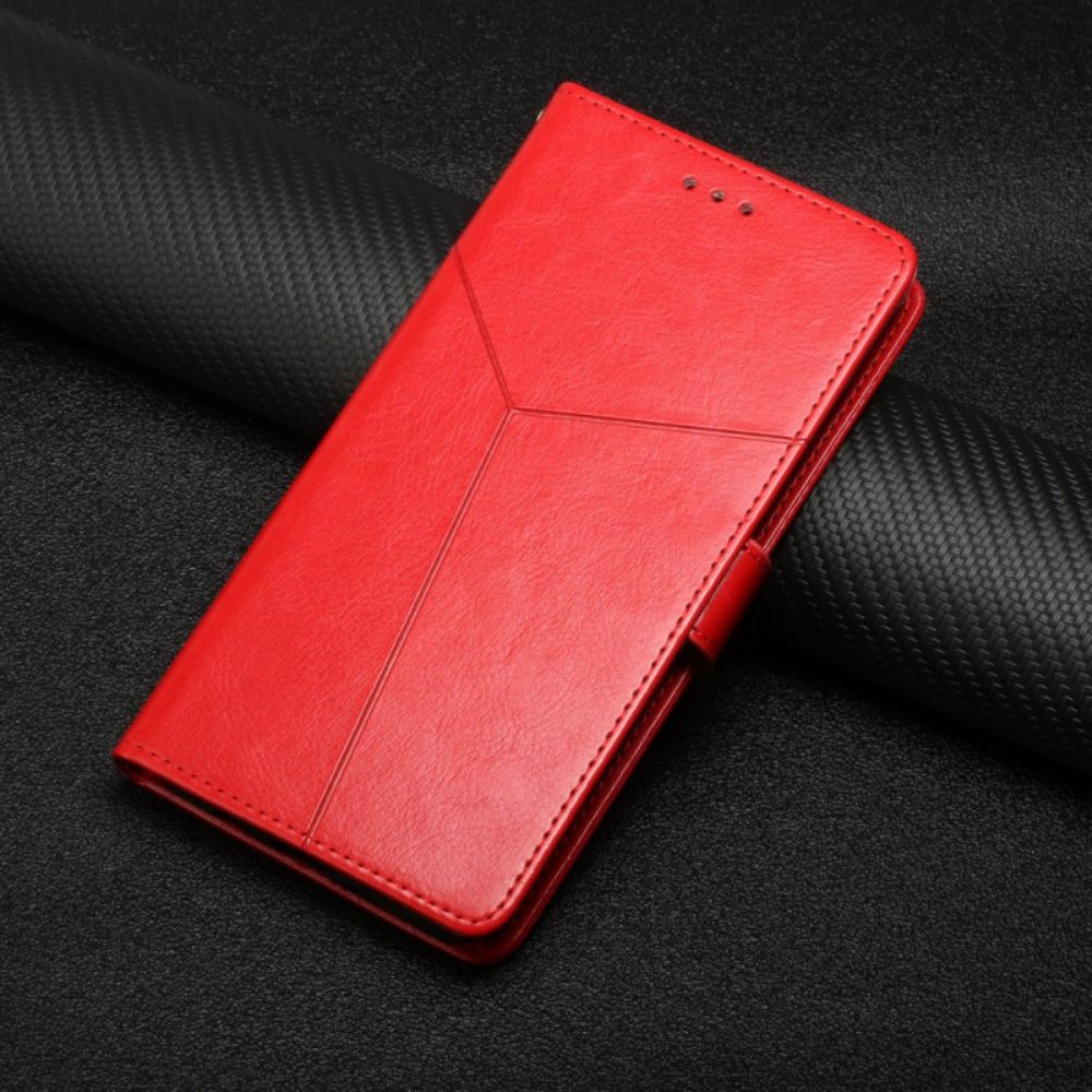 Folio-hoesje voor ZTE Axon 30 5G Geo Y Design Lederen Stijl