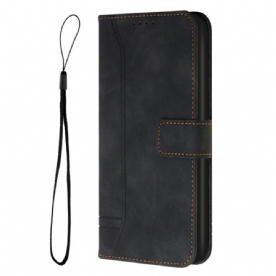 Folio-hoesje voor ZTE Axon 30 5G Glimlach Met Lanyard