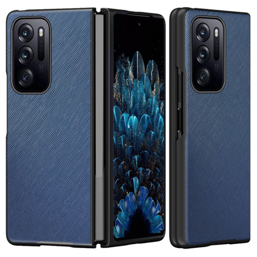 Hoesje voor Oppo Find N Getextureerd Leerontwerp