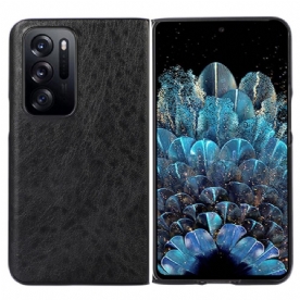 Hoesje voor Oppo Find N Getextureerd Leerontwerp