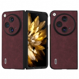 Hoesje Oneplus Open Retro Leereffect Abeel Bescherming Hoesje