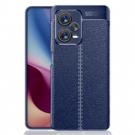 Hoesje voor Xiaomi Redmi Note 12 Pro Plus Dubbellijnig Litchi-leereffect