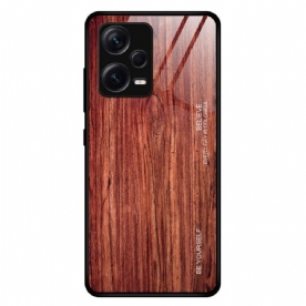 Hoesje voor Xiaomi Redmi Note 12 Pro Plus Houtdesign Gehard Glas