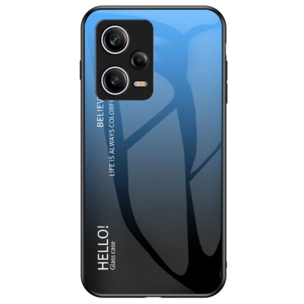 Hoesje voor Poco X5 Pro 5G Gehard Glas Hallo