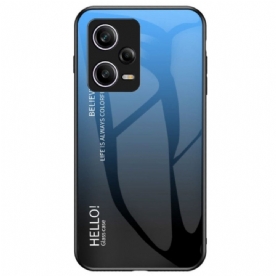 Hoesje voor Poco X5 Pro 5G Gehard Glas Hallo