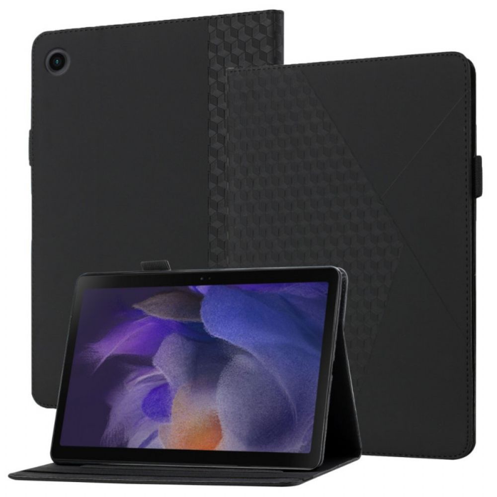 Cover voor Samsung Galaxy Tab A8 Getextureerde Elastische Band