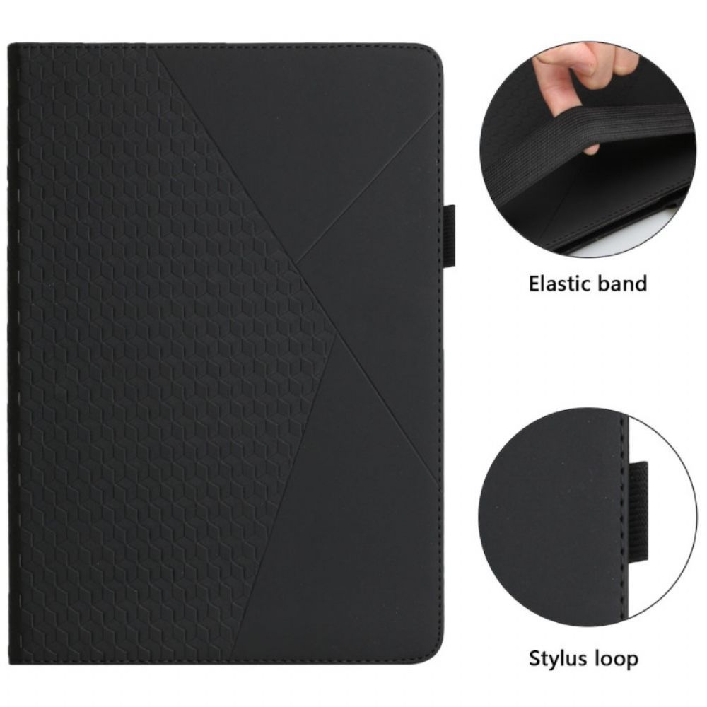 Cover voor Samsung Galaxy Tab A8 Getextureerde Elastische Band