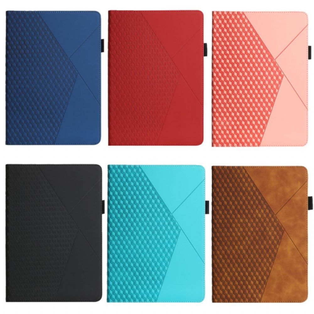 Cover voor Samsung Galaxy Tab A8 Getextureerde Elastische Band