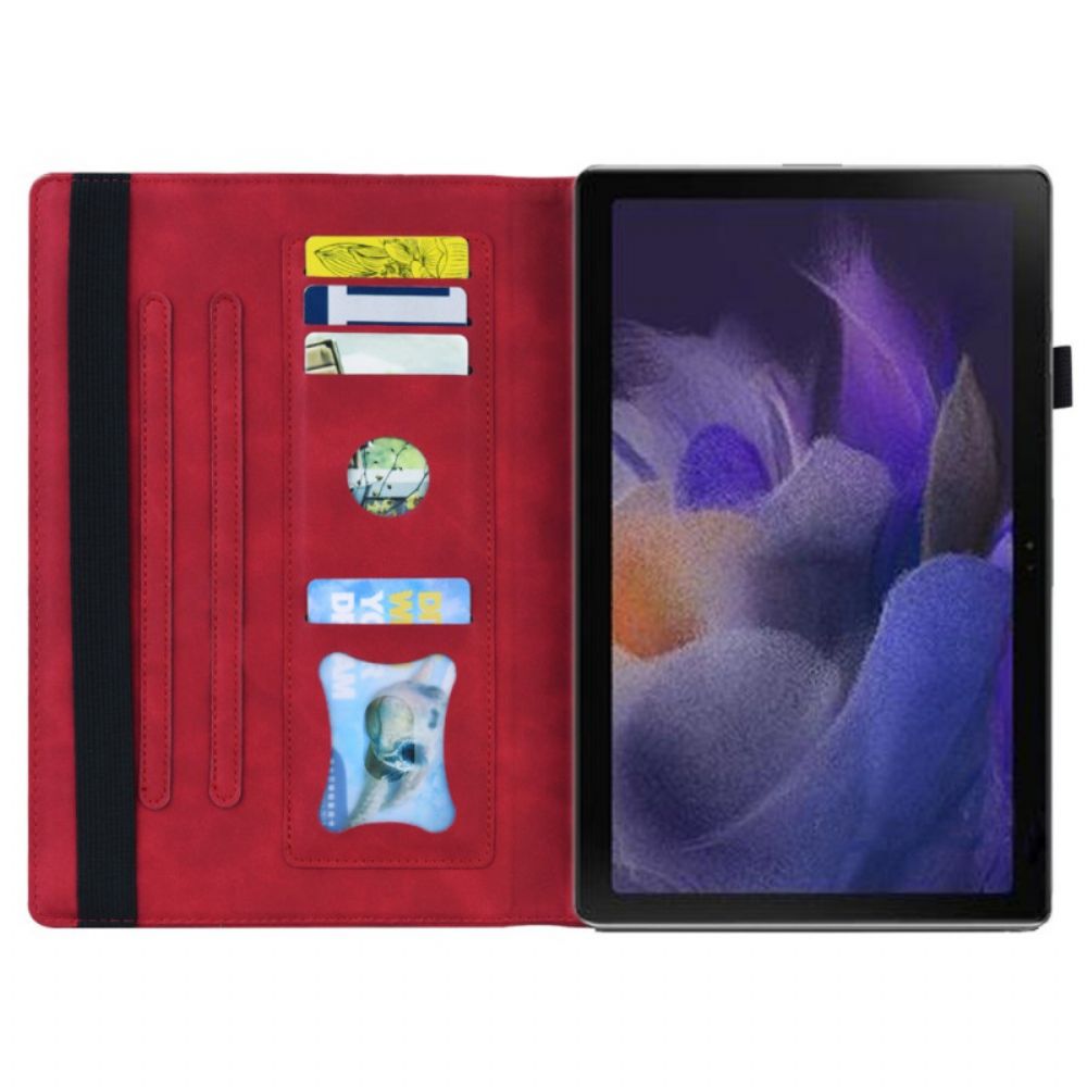 Cover voor Samsung Galaxy Tab A8 Zakelijk Leereffect