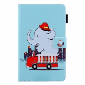 Flip Case voor Samsung Galaxy Tab A8 Olifant Brandweerman