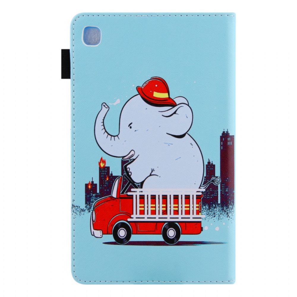 Flip Case voor Samsung Galaxy Tab A8 Olifant Brandweerman