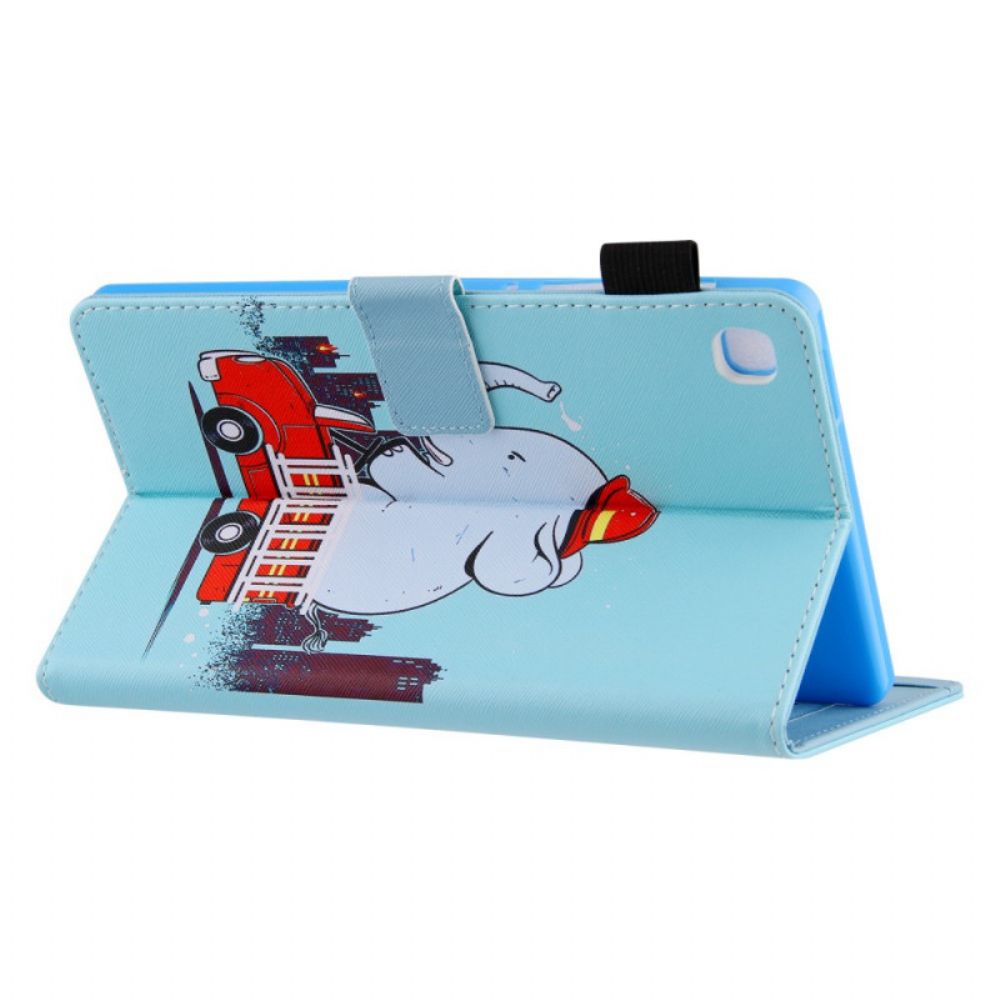 Flip Case voor Samsung Galaxy Tab A8 Olifant Brandweerman