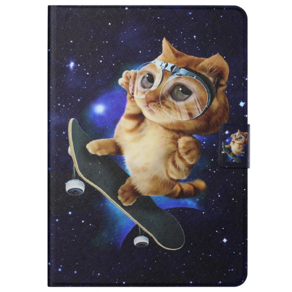 Flip Case voor Samsung Galaxy Tab A8 Skateboard Kat