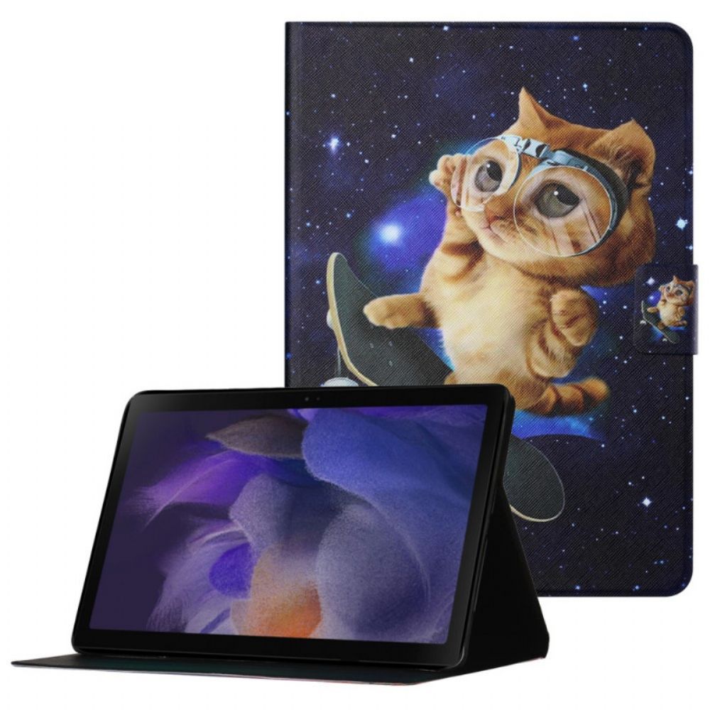 Flip Case voor Samsung Galaxy Tab A8 Skateboard Kat