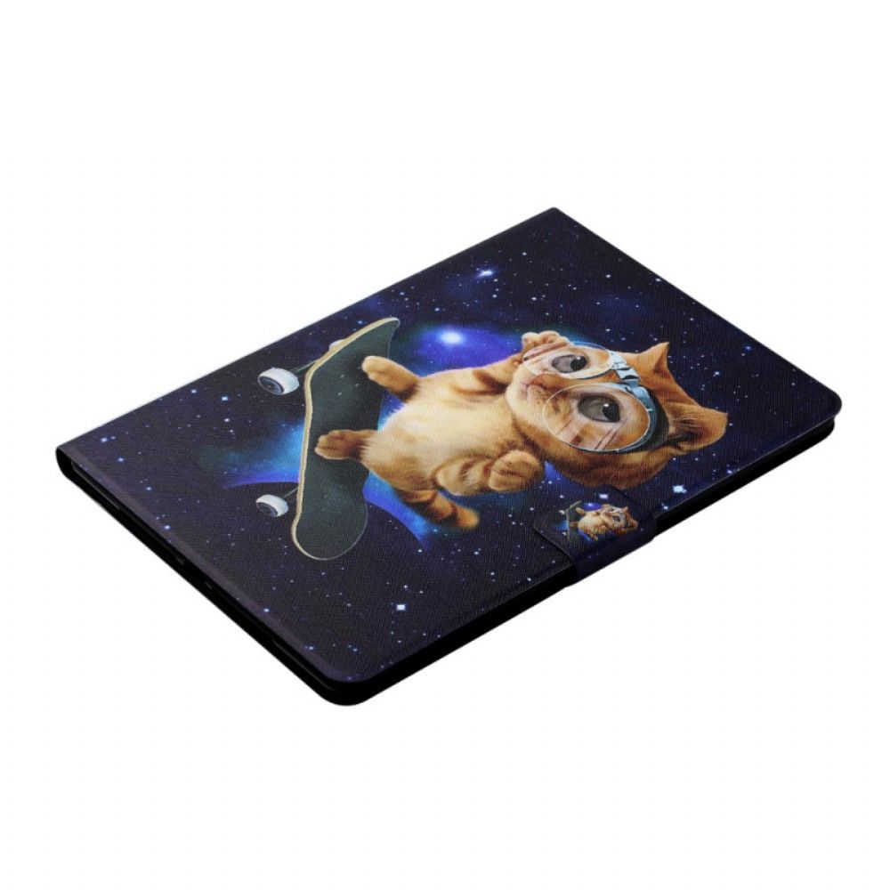 Flip Case voor Samsung Galaxy Tab A8 Skateboard Kat