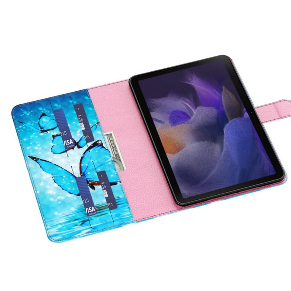 Flip Case voor Samsung Galaxy Tab A8 Vlinders