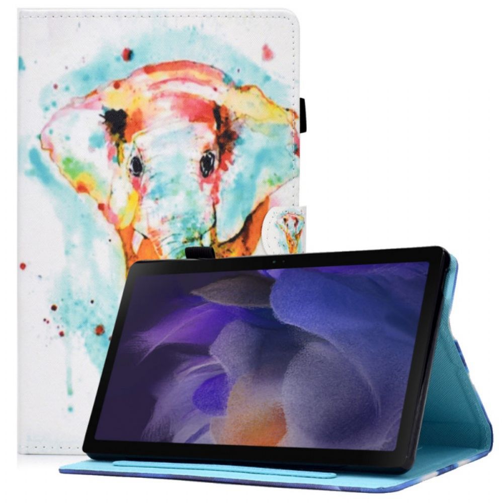 Folio-hoesje voor Samsung Galaxy Tab A8 Aquarel Olifant