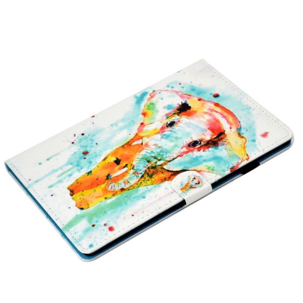 Folio-hoesje voor Samsung Galaxy Tab A8 Aquarel Olifant