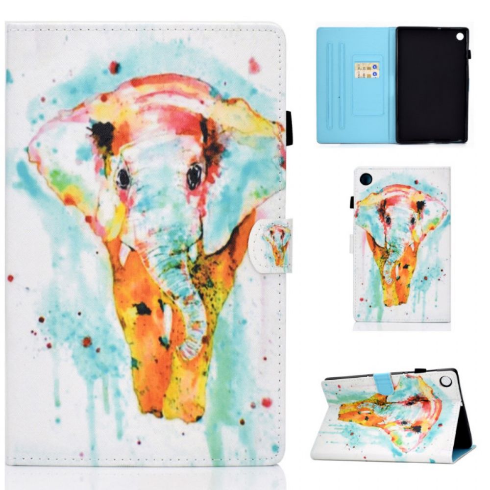 Folio-hoesje voor Samsung Galaxy Tab A8 Aquarel Olifant