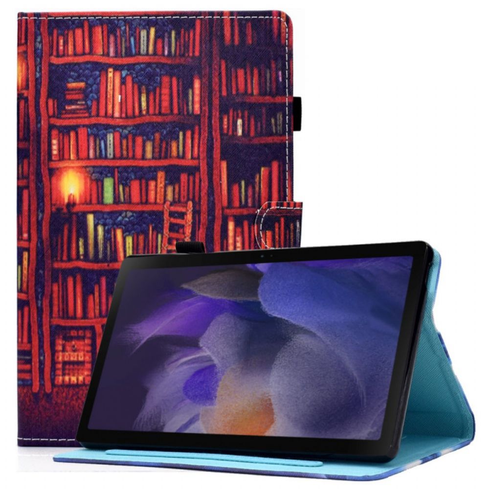 Folio-hoesje voor Samsung Galaxy Tab A8 Bibliotheek