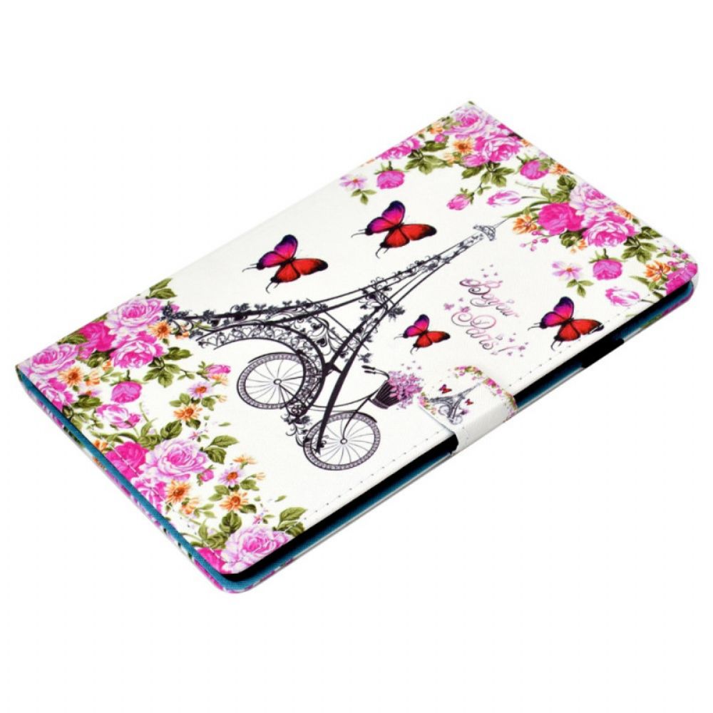 Folio-hoesje voor Samsung Galaxy Tab A8 Eiffeltoren Fiets