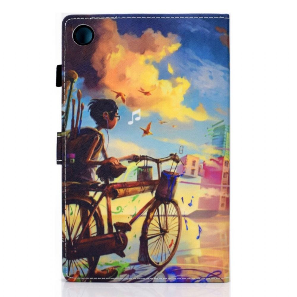 Folio-hoesje voor Samsung Galaxy Tab A8 Fietskunst