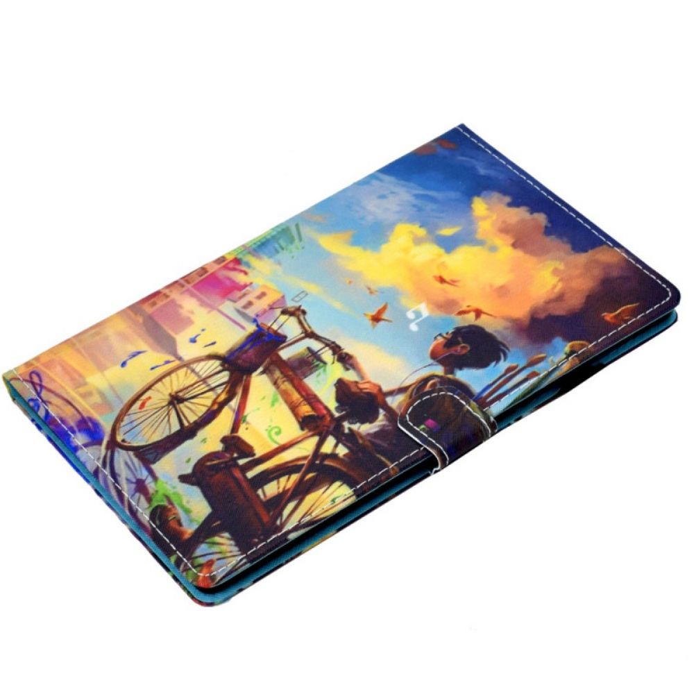 Folio-hoesje voor Samsung Galaxy Tab A8 Fietskunst