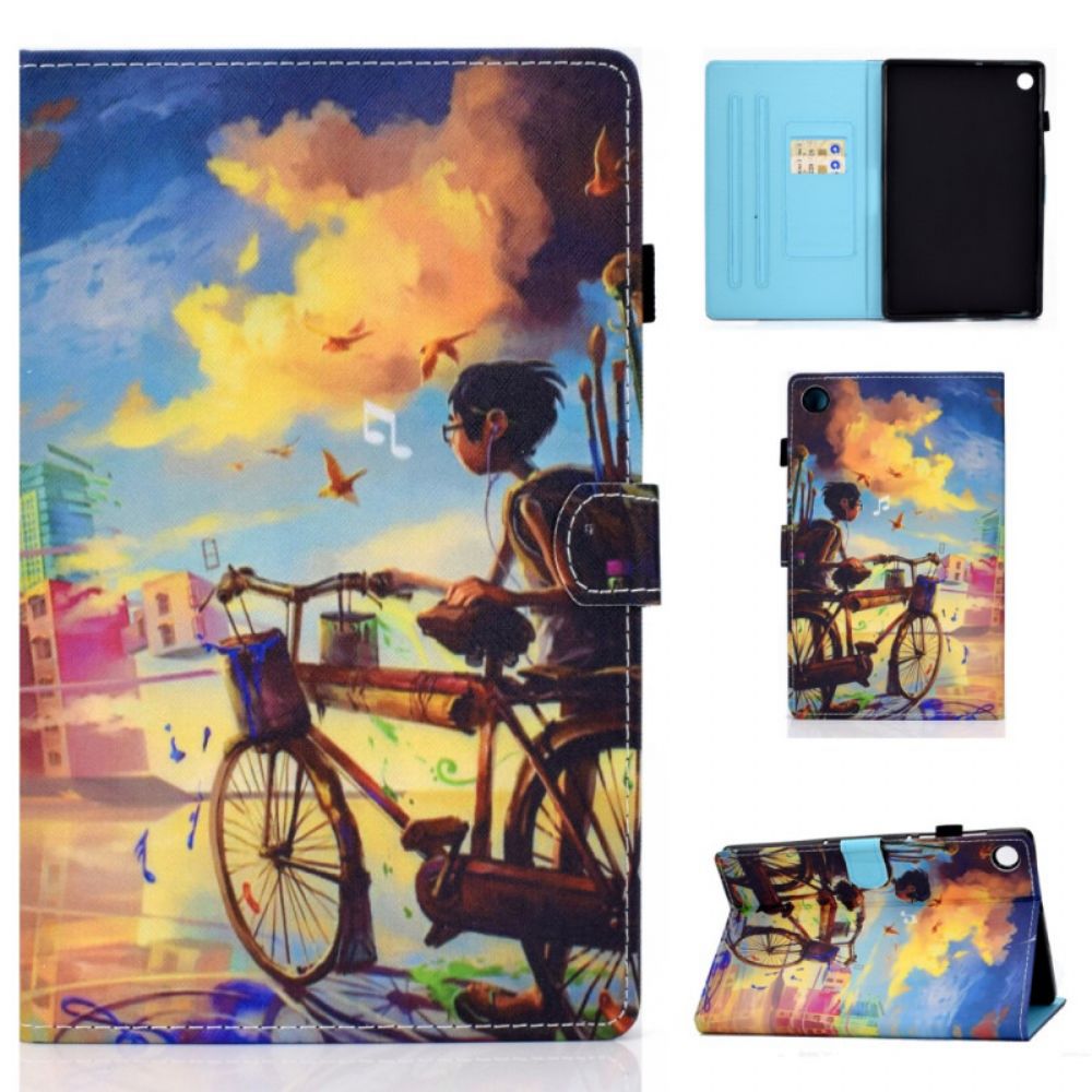 Folio-hoesje voor Samsung Galaxy Tab A8 Fietskunst