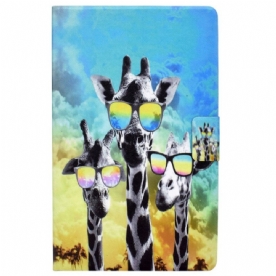 Folio-hoesje voor Samsung Galaxy Tab A8 Funky Giraffen