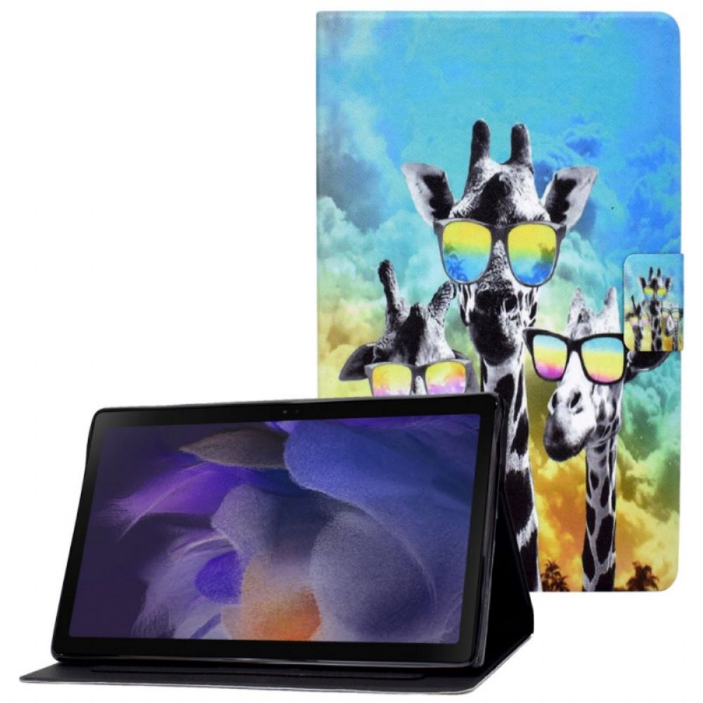 Folio-hoesje voor Samsung Galaxy Tab A8 Funky Giraffen