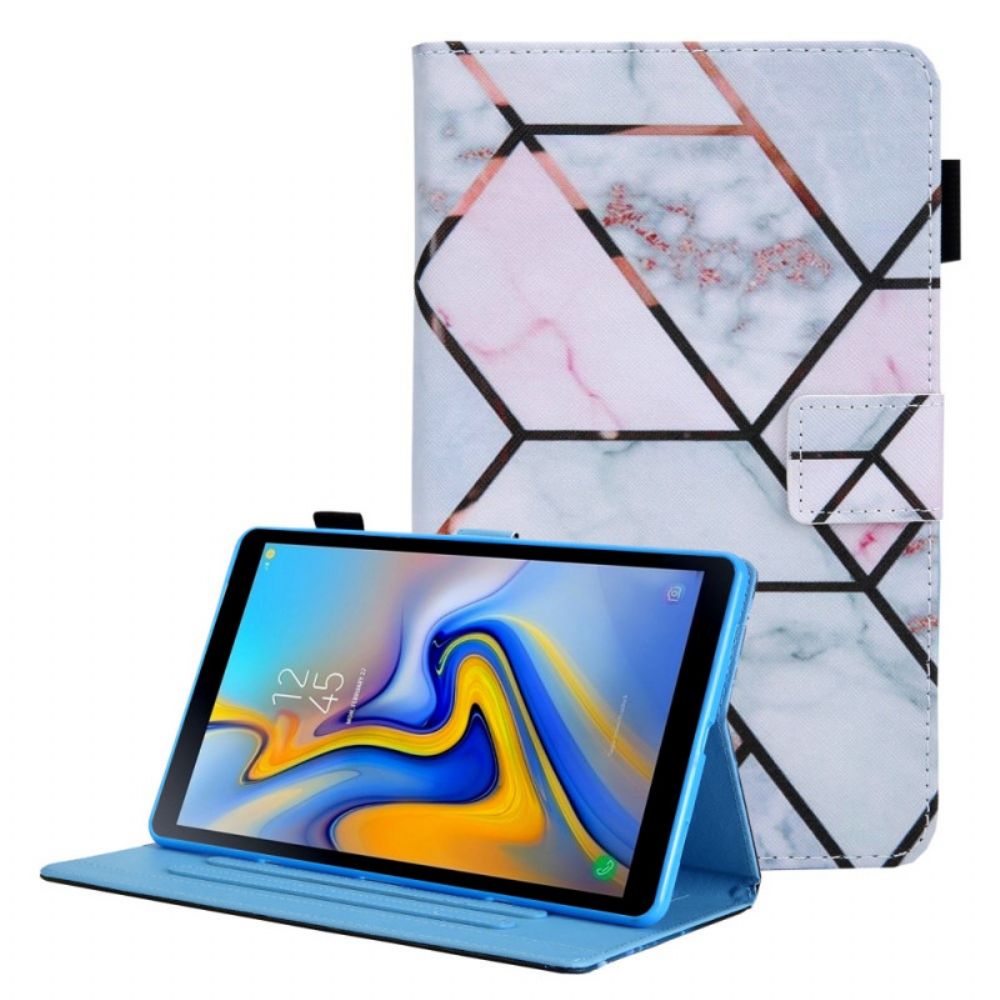 Folio-hoesje voor Samsung Galaxy Tab A8 Geometrisch Marmer