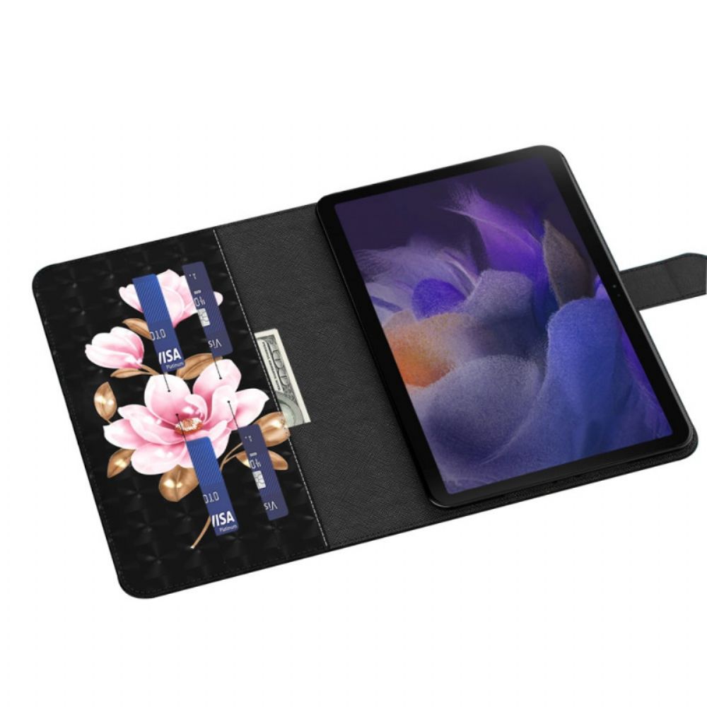 Folio-hoesje voor Samsung Galaxy Tab A8 Kunstleer Boom Bloemen