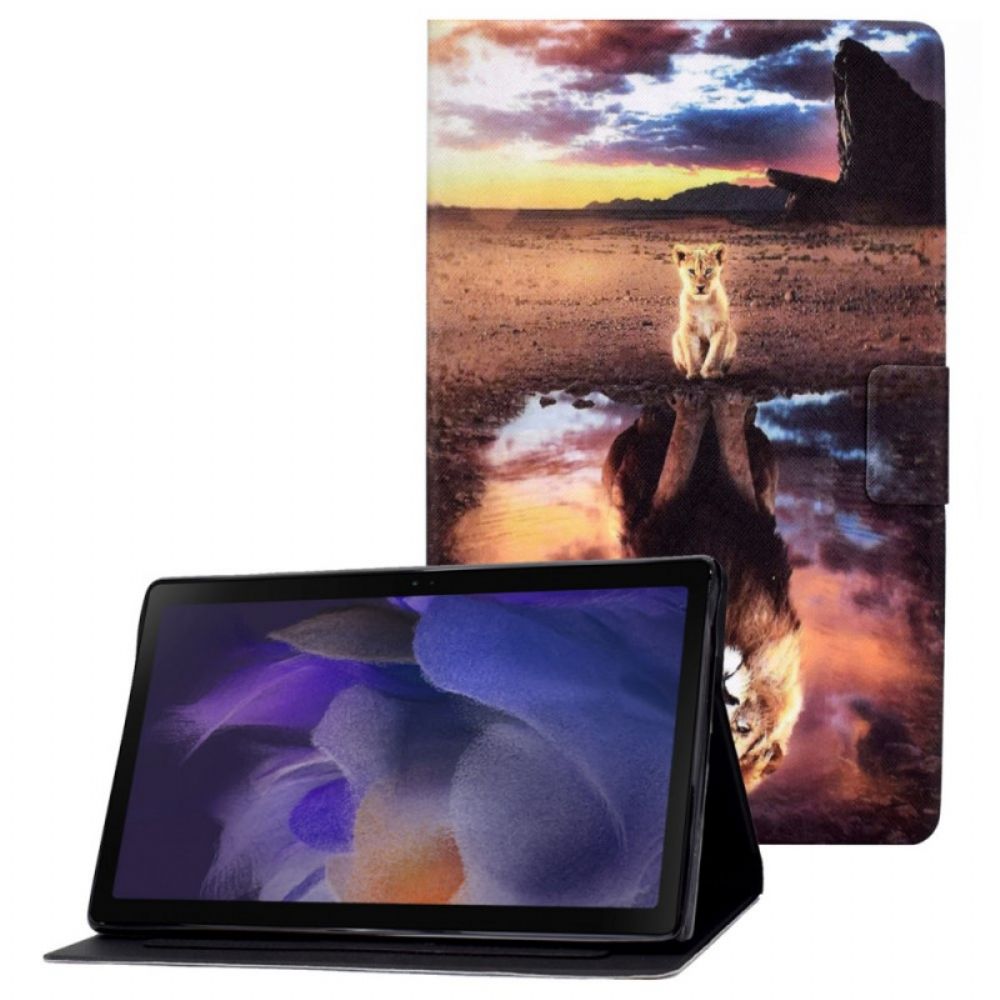 Folio-hoesje voor Samsung Galaxy Tab A8 Leeuwenwelp Droom