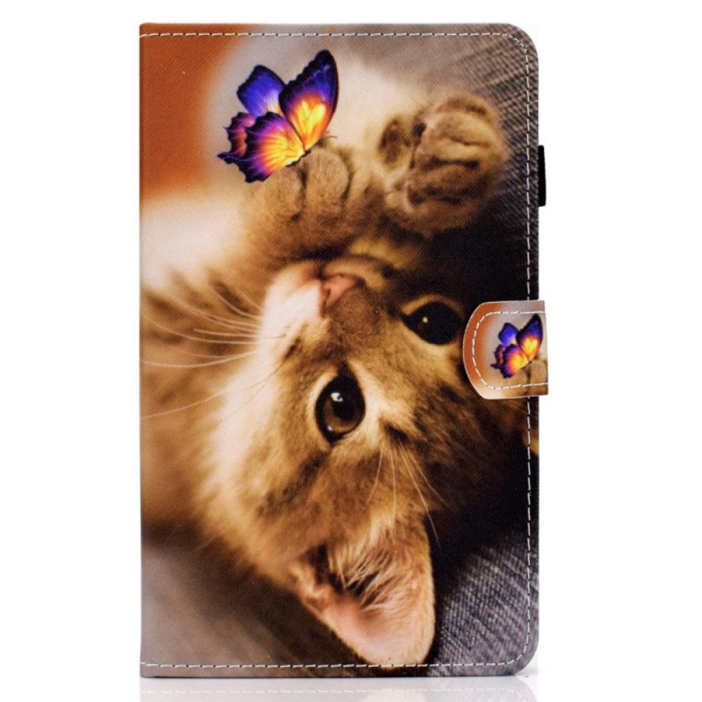 Folio-hoesje voor Samsung Galaxy Tab A8 Mijn Kitten En Vlinder