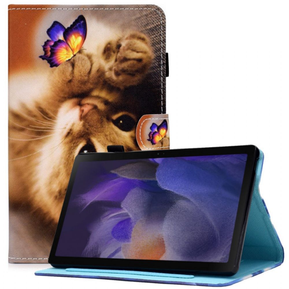 Folio-hoesje voor Samsung Galaxy Tab A8 Mijn Kitten En Vlinder