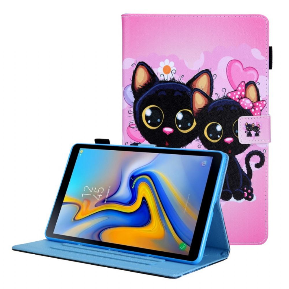 Folio-hoesje voor Samsung Galaxy Tab A8 Paar Katten