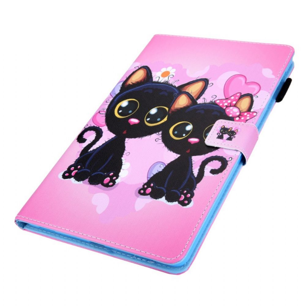 Folio-hoesje voor Samsung Galaxy Tab A8 Paar Katten