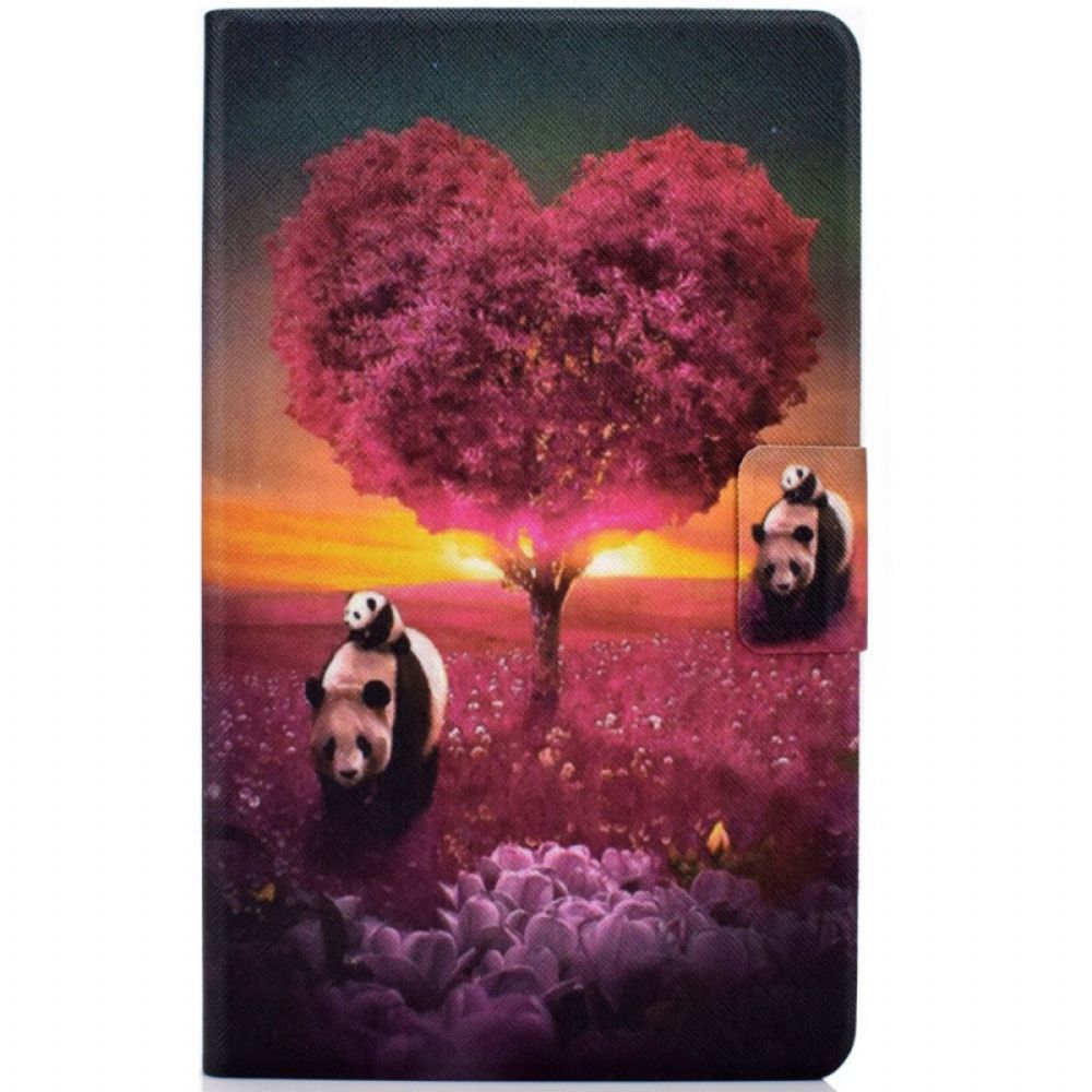 Folio-hoesje voor Samsung Galaxy Tab A8 Panda Hart