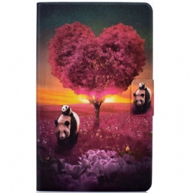 Folio-hoesje voor Samsung Galaxy Tab A8 Panda Hart