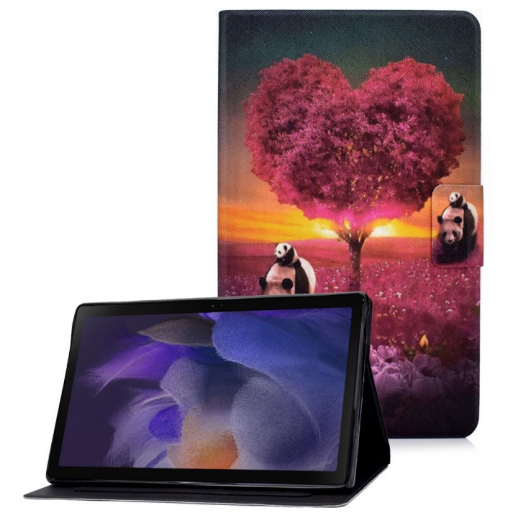 Folio-hoesje voor Samsung Galaxy Tab A8 Panda Hart