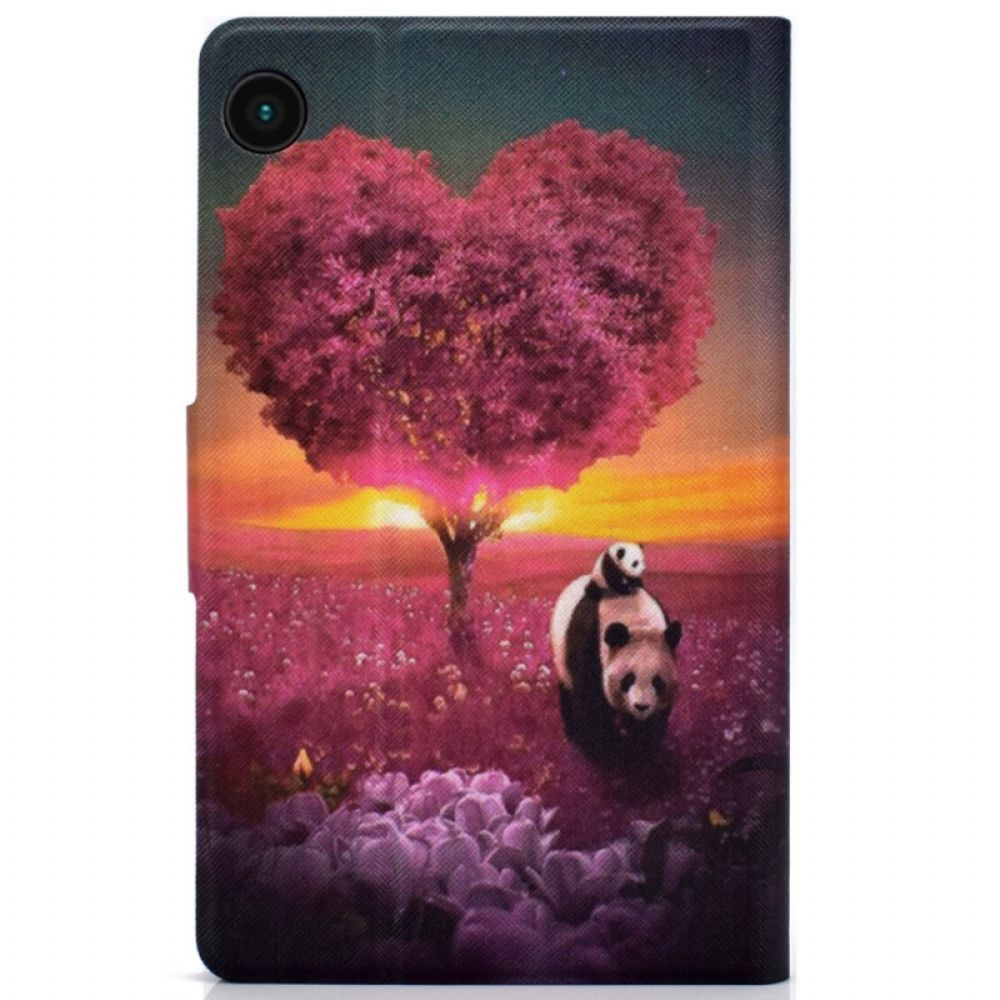 Folio-hoesje voor Samsung Galaxy Tab A8 Panda Hart