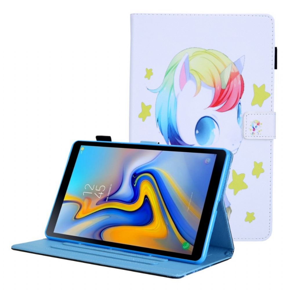 Leren Hoesje voor Samsung Galaxy Tab A8 Eenhoorn