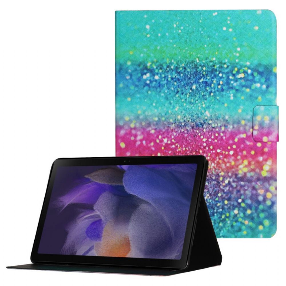 Leren Hoesje voor Samsung Galaxy Tab A8 Element Pailletten