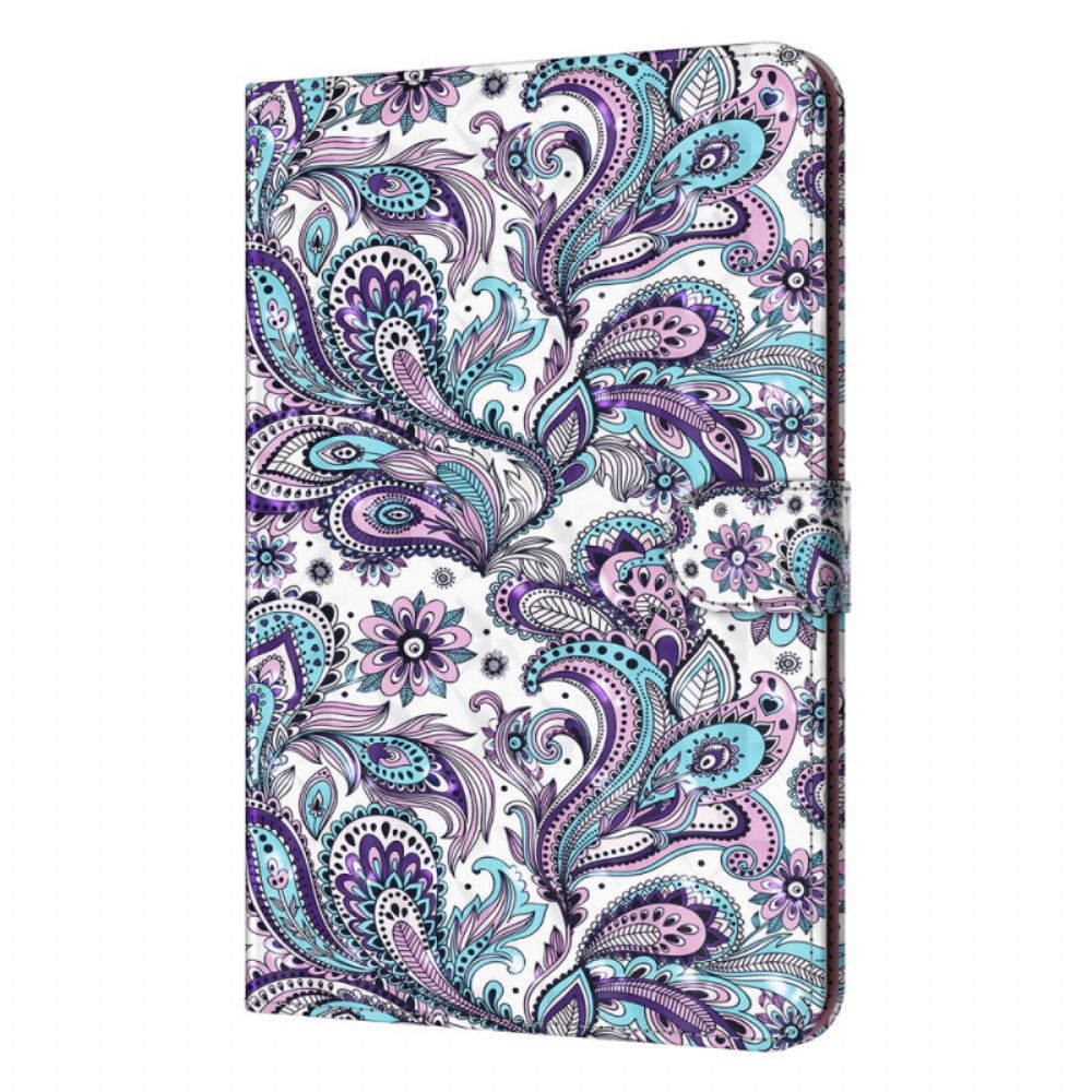 Leren Hoesje voor Samsung Galaxy Tab A8 Paisley-patroon