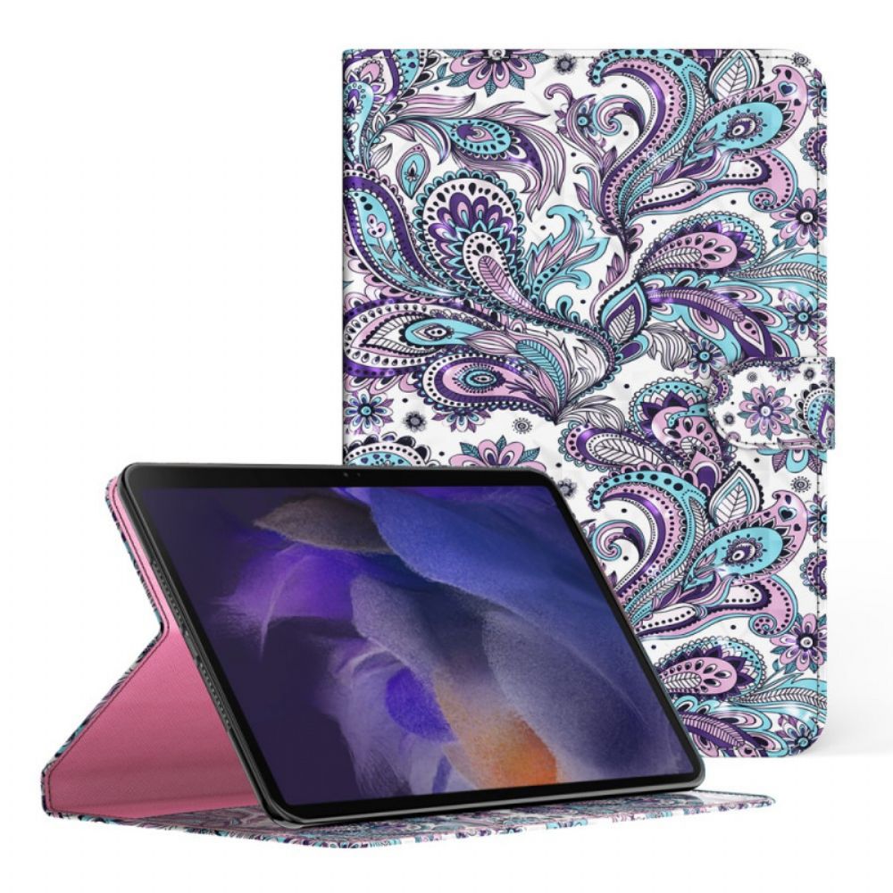 Leren Hoesje voor Samsung Galaxy Tab A8 Paisley-patroon