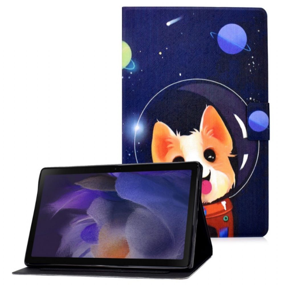 Leren Hoesje voor Samsung Galaxy Tab A8 Ruimtehond